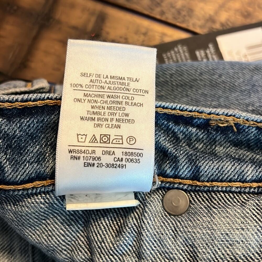 Hudson Jeans Frayed Hem Denim Mini Skirt Rope Belt NEW Size 26 - Picture 10 of 10